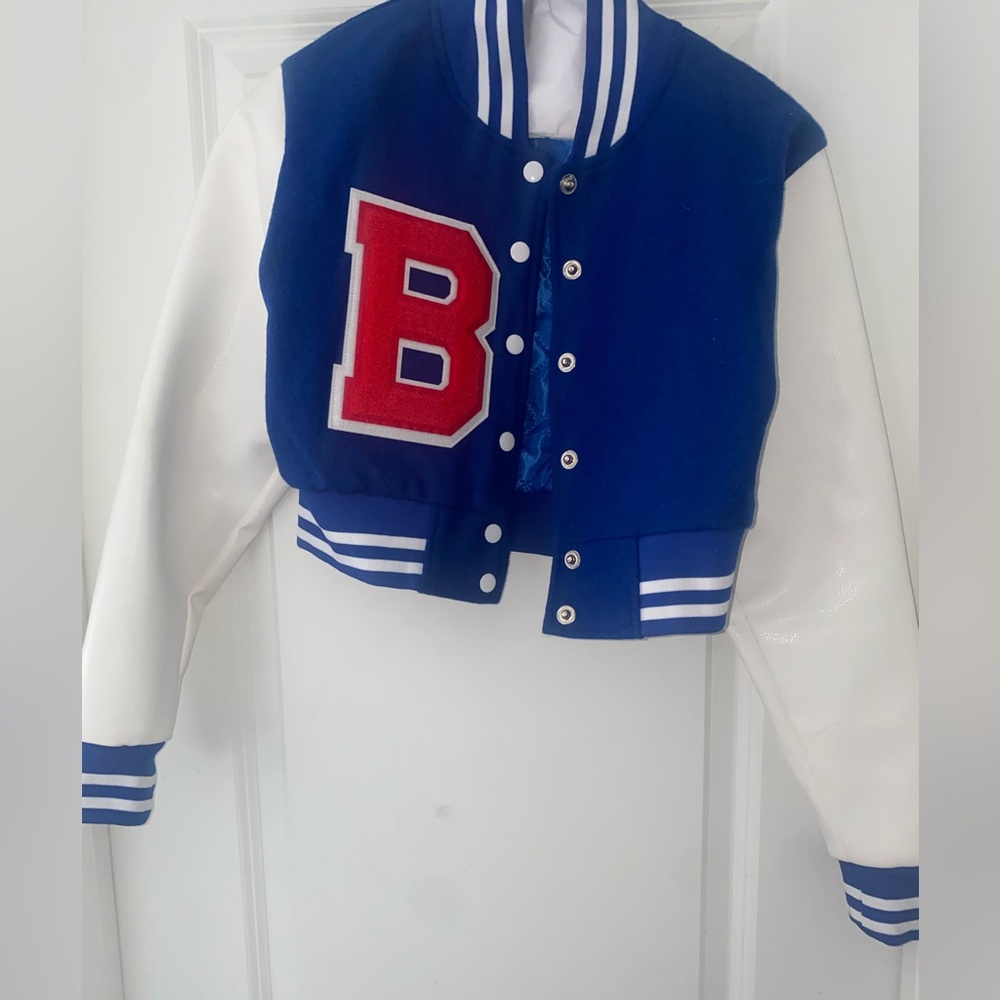 Cropped letterman’s jacket